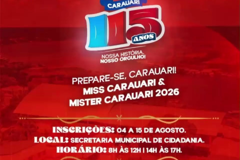 Começam os preparativos para o tradicional Miss Carauari 2026 e a estreia do Mister Carauari
